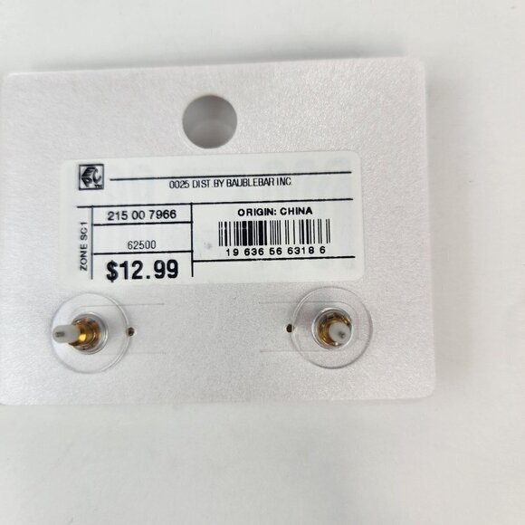 SUGARFIX By‎ BaubleBar Butterfly Earrings Inlaid Crystals Pearls Gold Tone - Picture 3 of 4